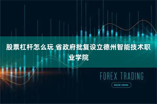 股票杠杆怎么玩 省政府批复设立德州智能技术职业学院